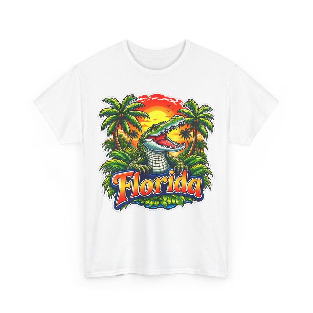 Florida Gator Sunset T-Shirt — Tropical Palm Beach Vacation Tee