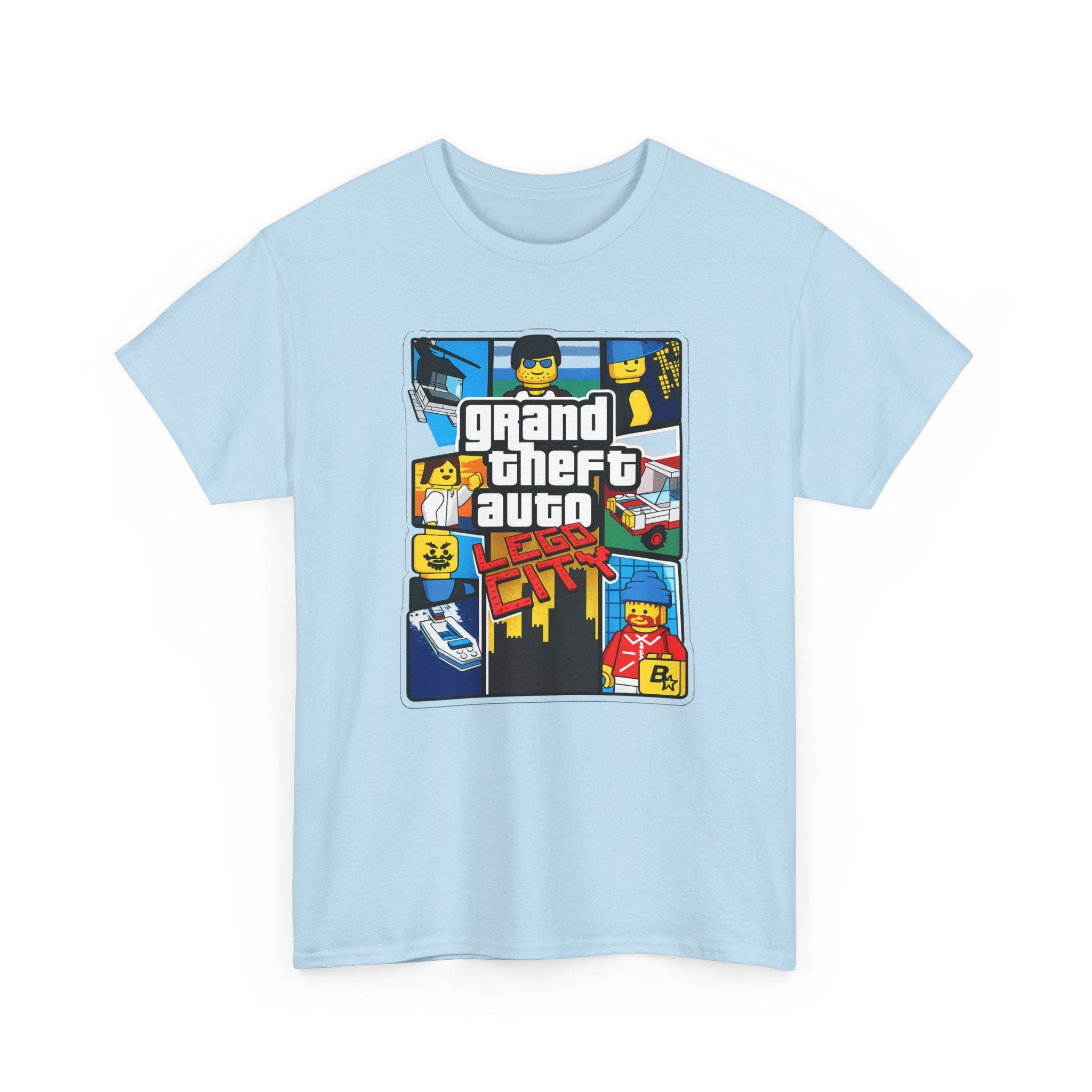 GTA Lego City Retro Block-Style 'Grand Theft Auto' Graphic Tee