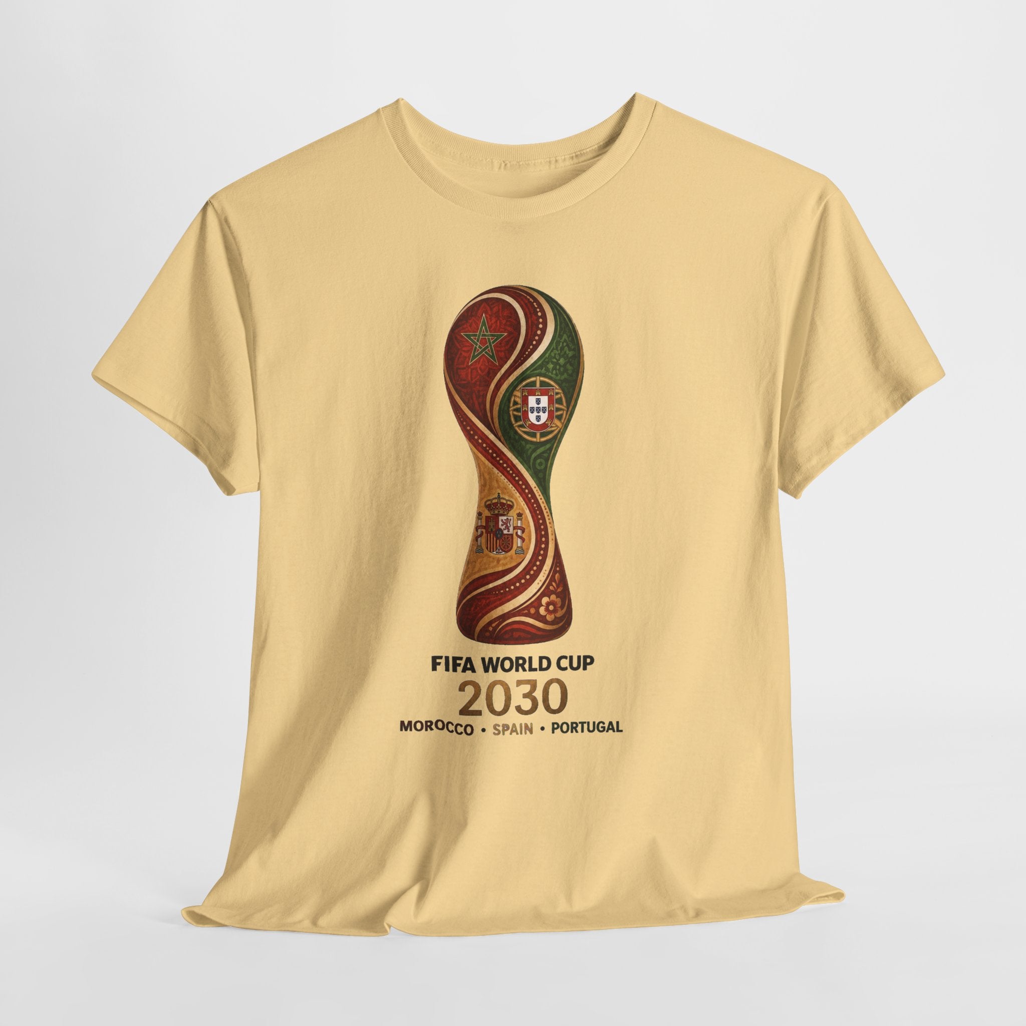 FIFA World Cup 2030 Trophy T-Shirt — Morocco Spain Portugal Official Design
