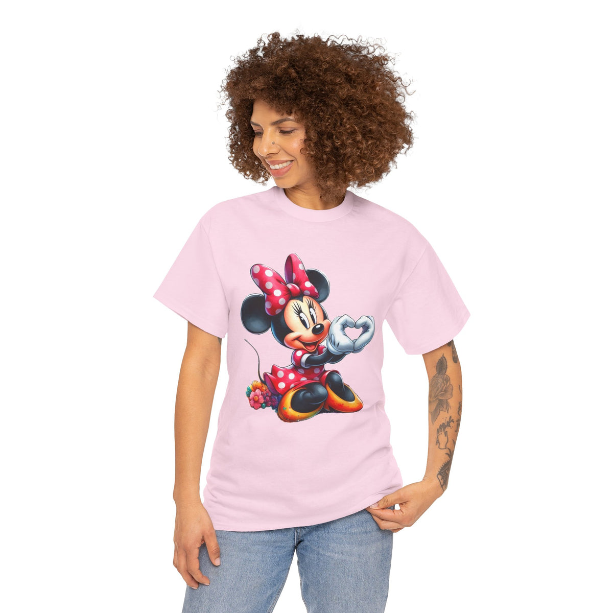 Minnie Mouse Character Heart Graphic Tee