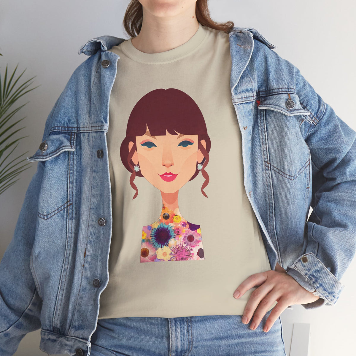 T Swift Illustration Cotton T-Shirt