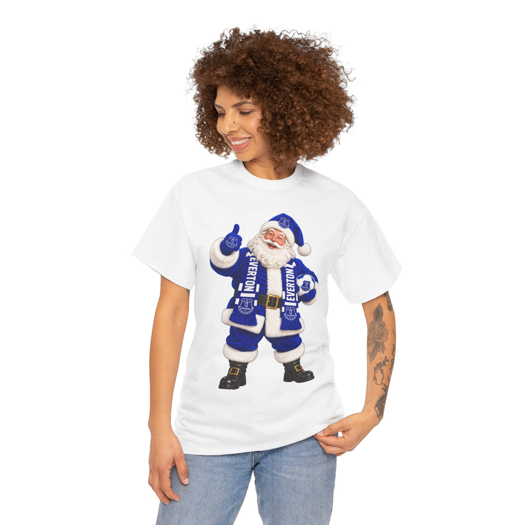 Everton Santa Scarf Christmas Tee - Holiday Vintage Santa T-Shirt