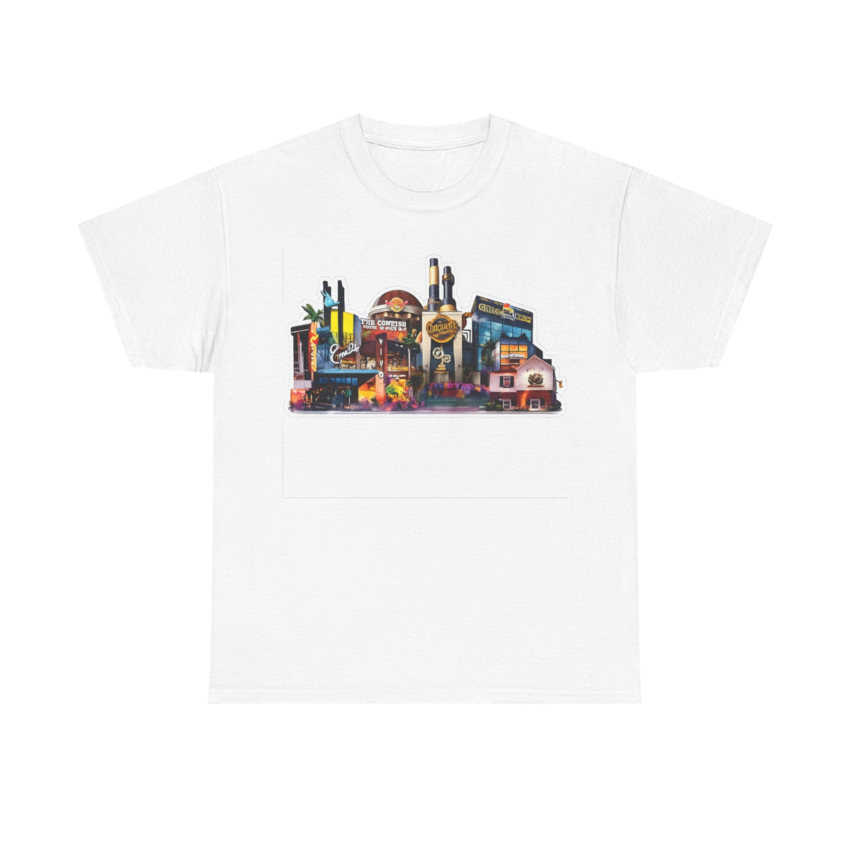 Universal Orlando Skyline T-Shirt — Neon Strip Casino Cityscape Tee