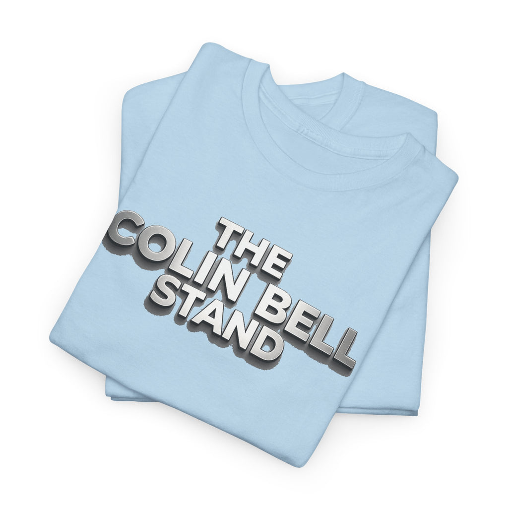 T-Shirt — “The Colin Bell Stand” Retro Chrome Text Tee
