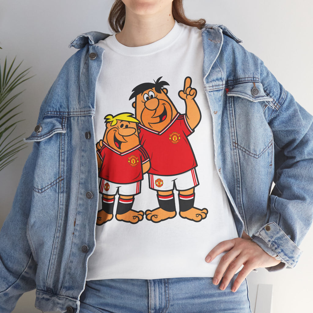 Manchester United The Flintstones Cartoon Football Fans T-Shirt