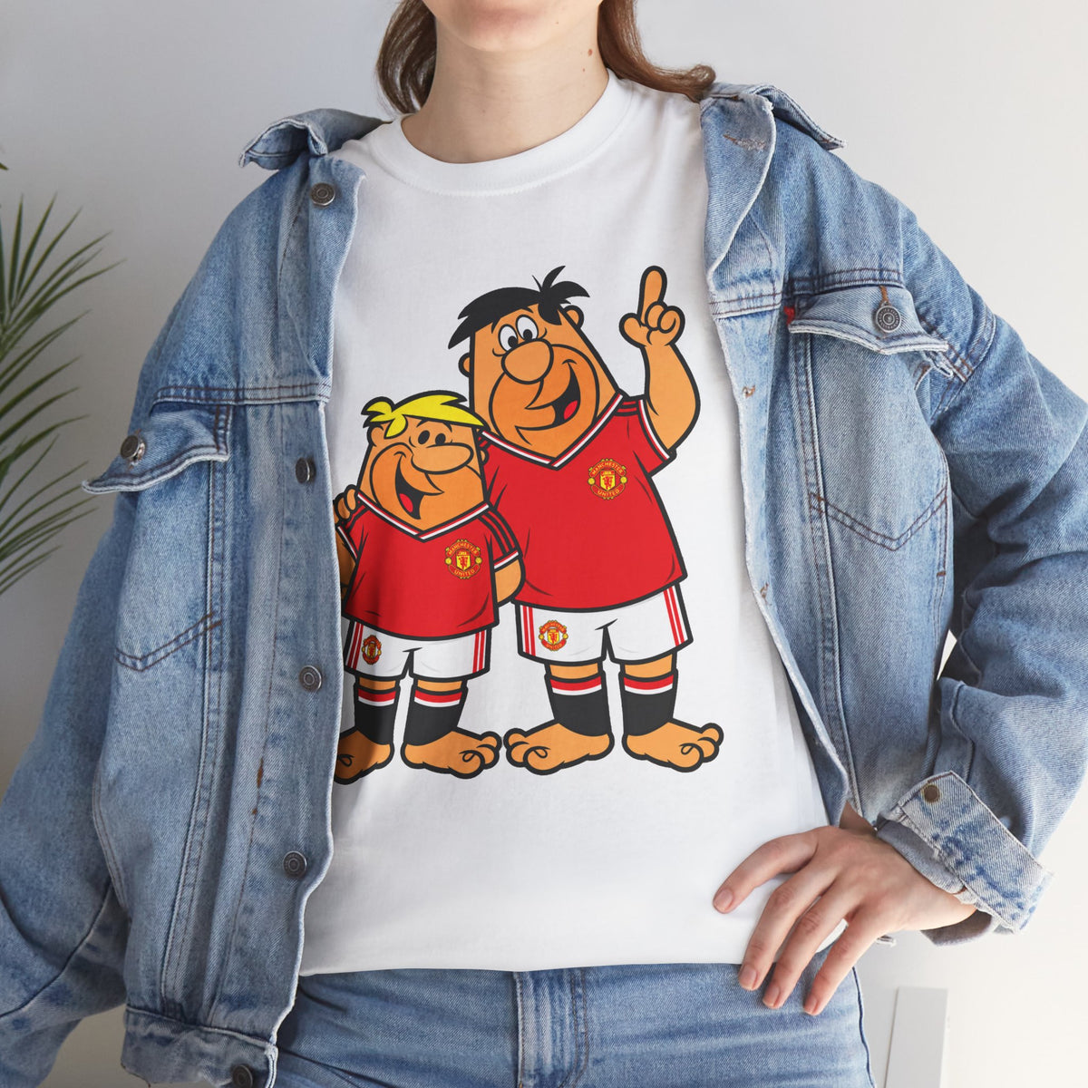 Manchester United The Flintstones Cartoon Football Fans T-Shirt