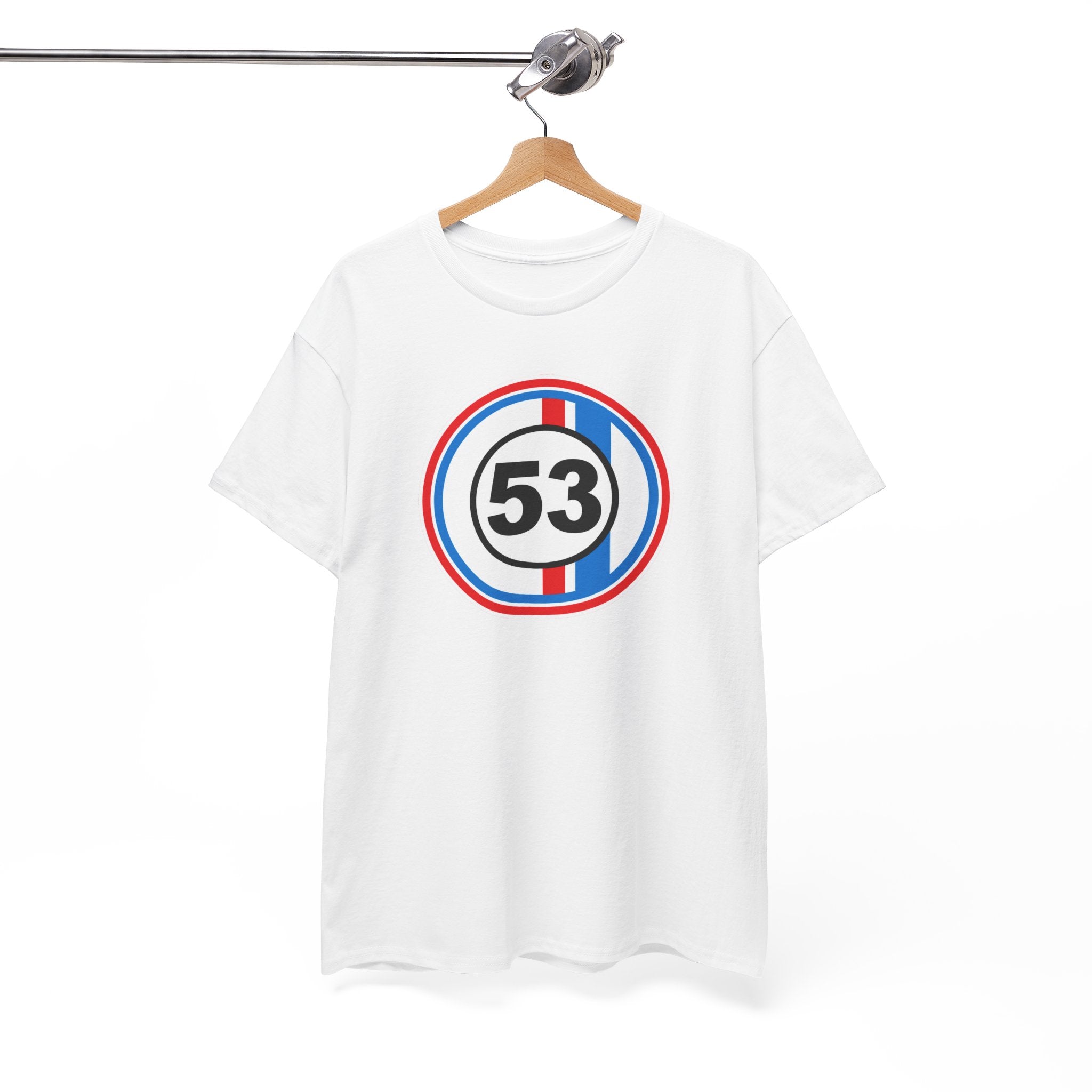 Racing Stripe Number 53 Cotton T-Shirt / Tee