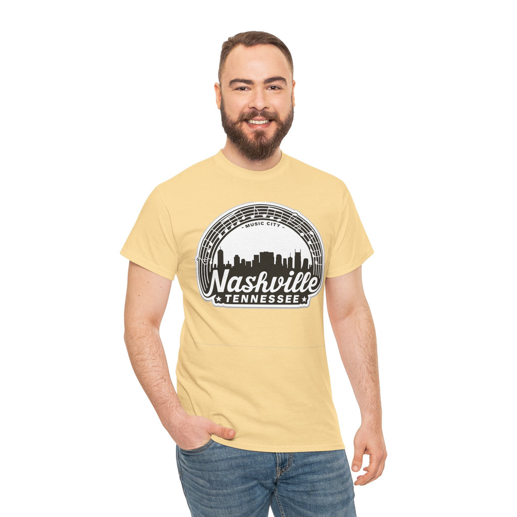 Nashville Tennessee Skyline Tee — Retro Music City Graphic Shirt