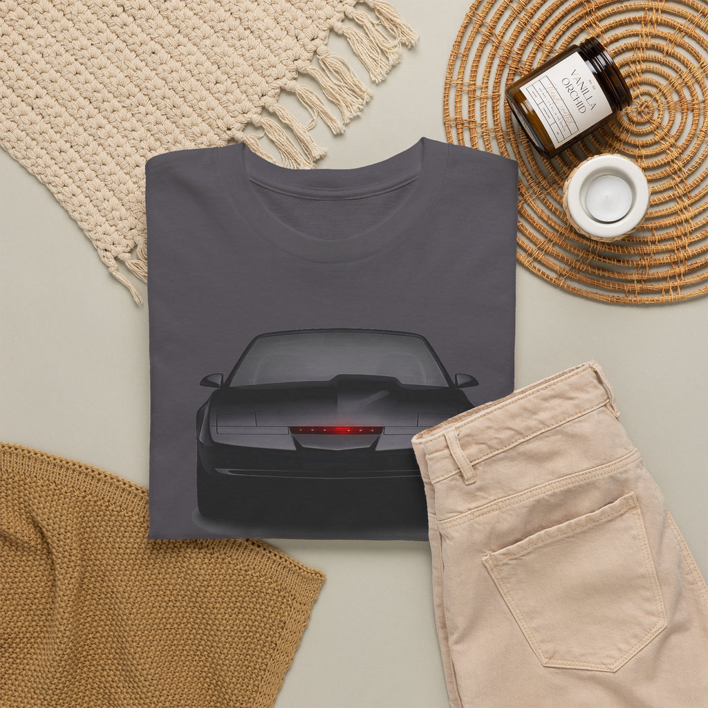 KITT-Inspired Retro Sports Car Tee — Front View Knight Rider Car Graphic Shirt