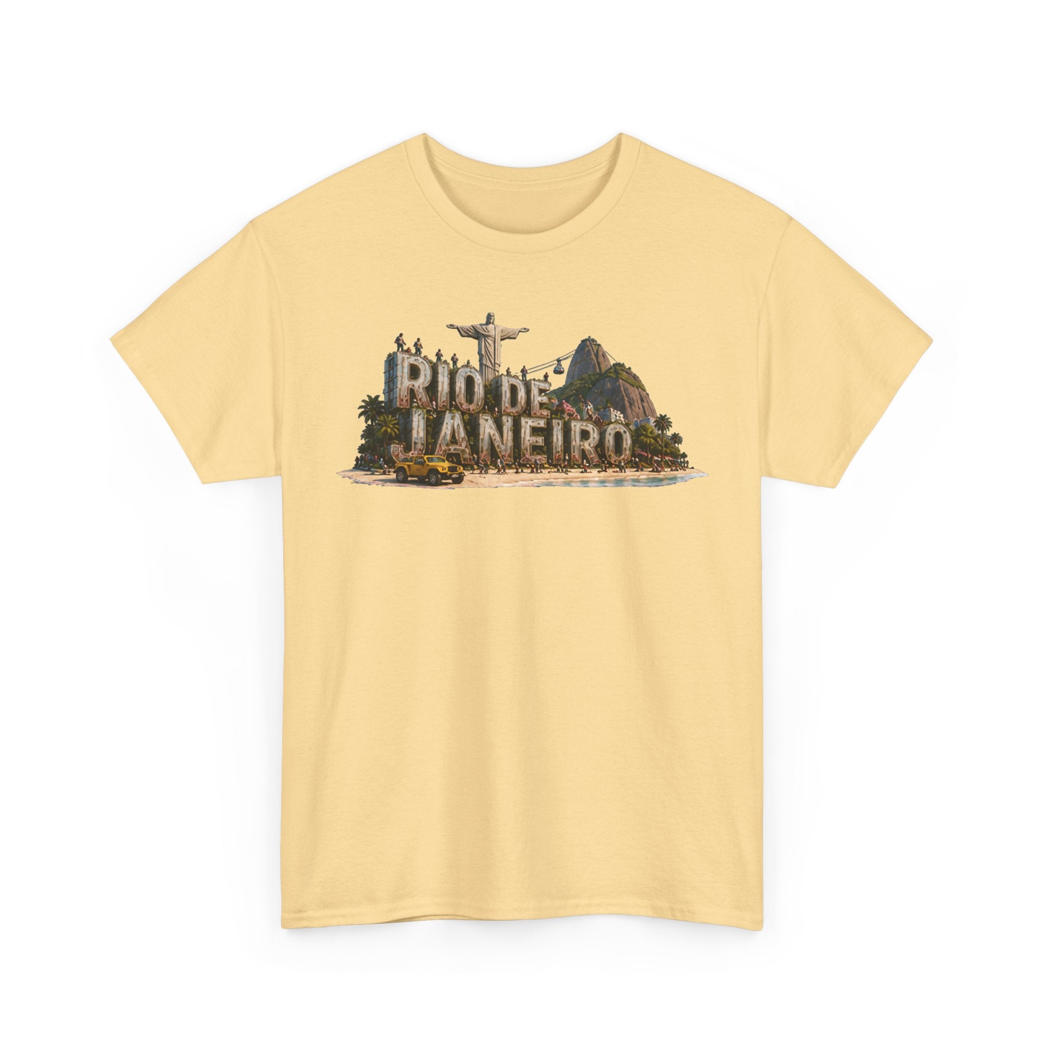Rio de Janeiro Scenic T‑Shirt — Vintage Travel Tee with Christ the Redeemer Design