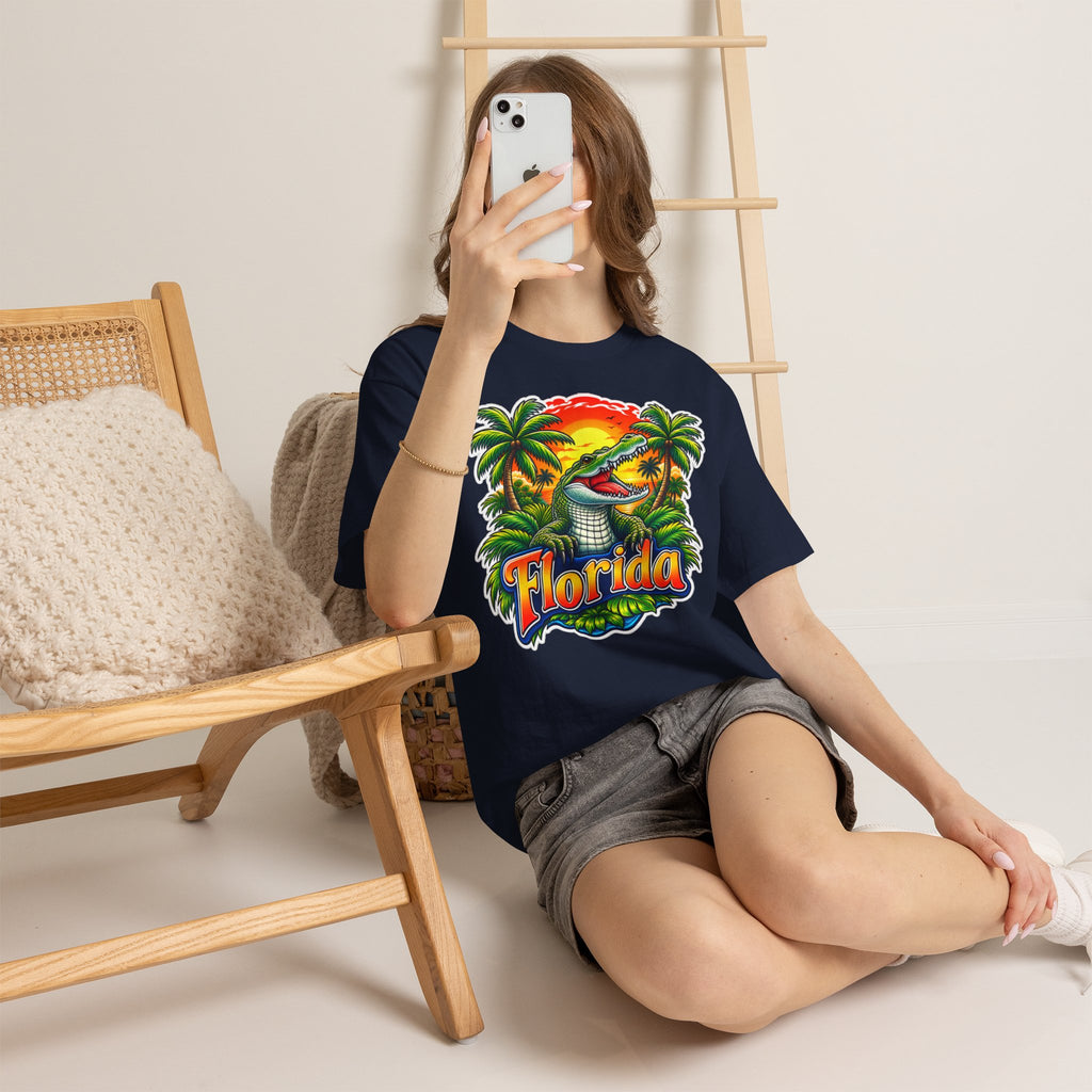 Florida Gator Sunset T-Shirt — Tropical Palm Beach Vacation Tee