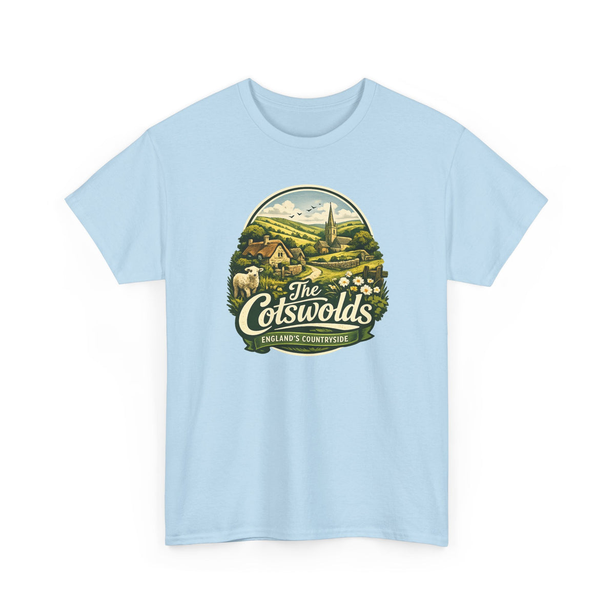 Cotswolds Vintage Landscape T‑Shirt — The Cotswolds Countryside Tee