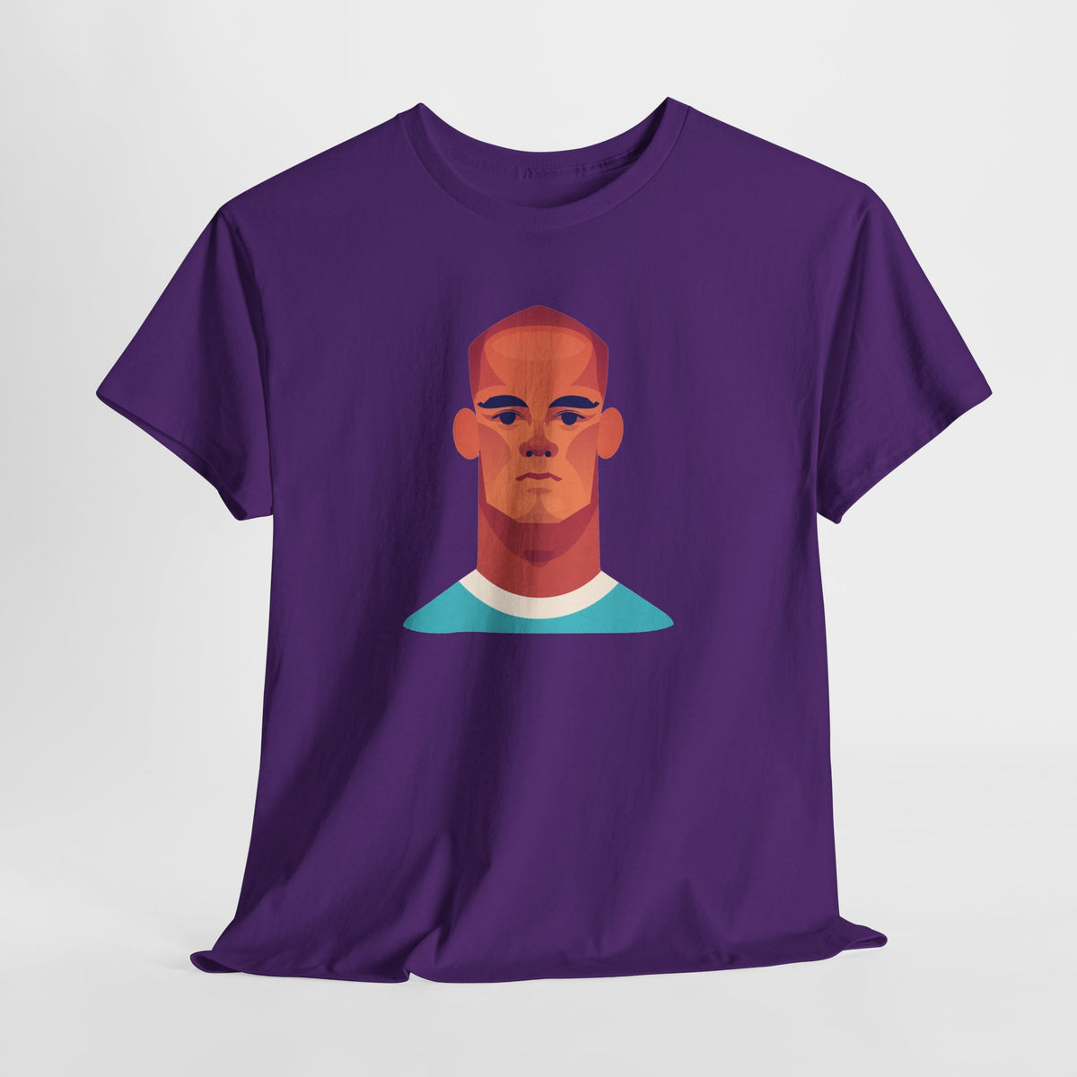 Vinny Kompany Manchester City Legend Minimalist Portrait Tee — Bold Stylized Face Graphic T-Shirt