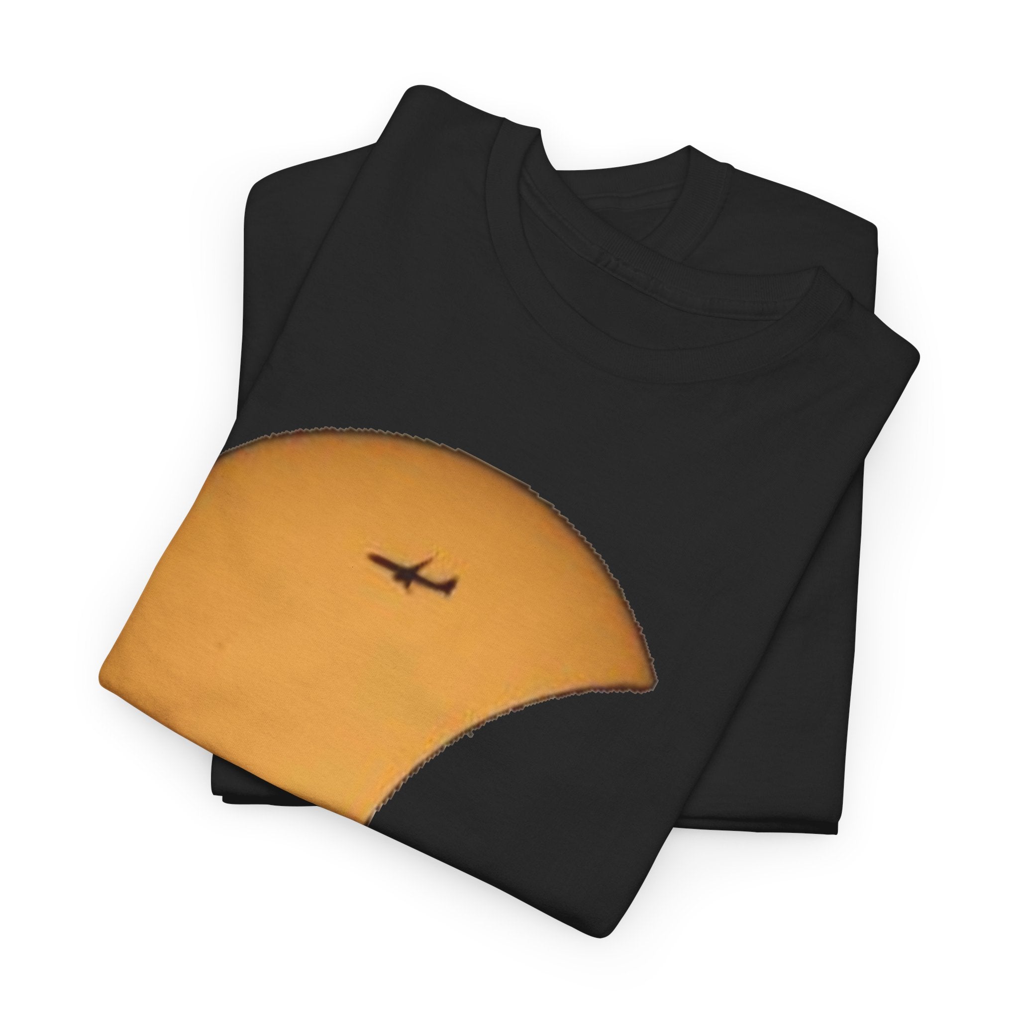 Solar Eclipse 2026 Moon Tee with Airplane Silhouette T-Shirt