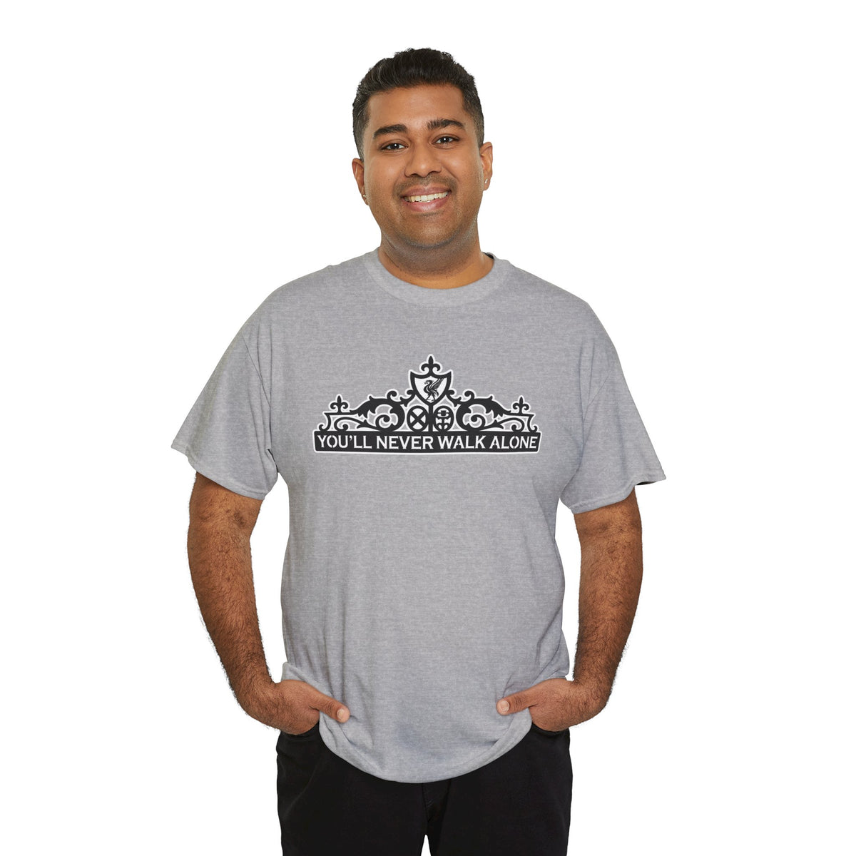 You'll Never Walk Alone T‑Shirt — Liverpool FC Crest Cotton Tee