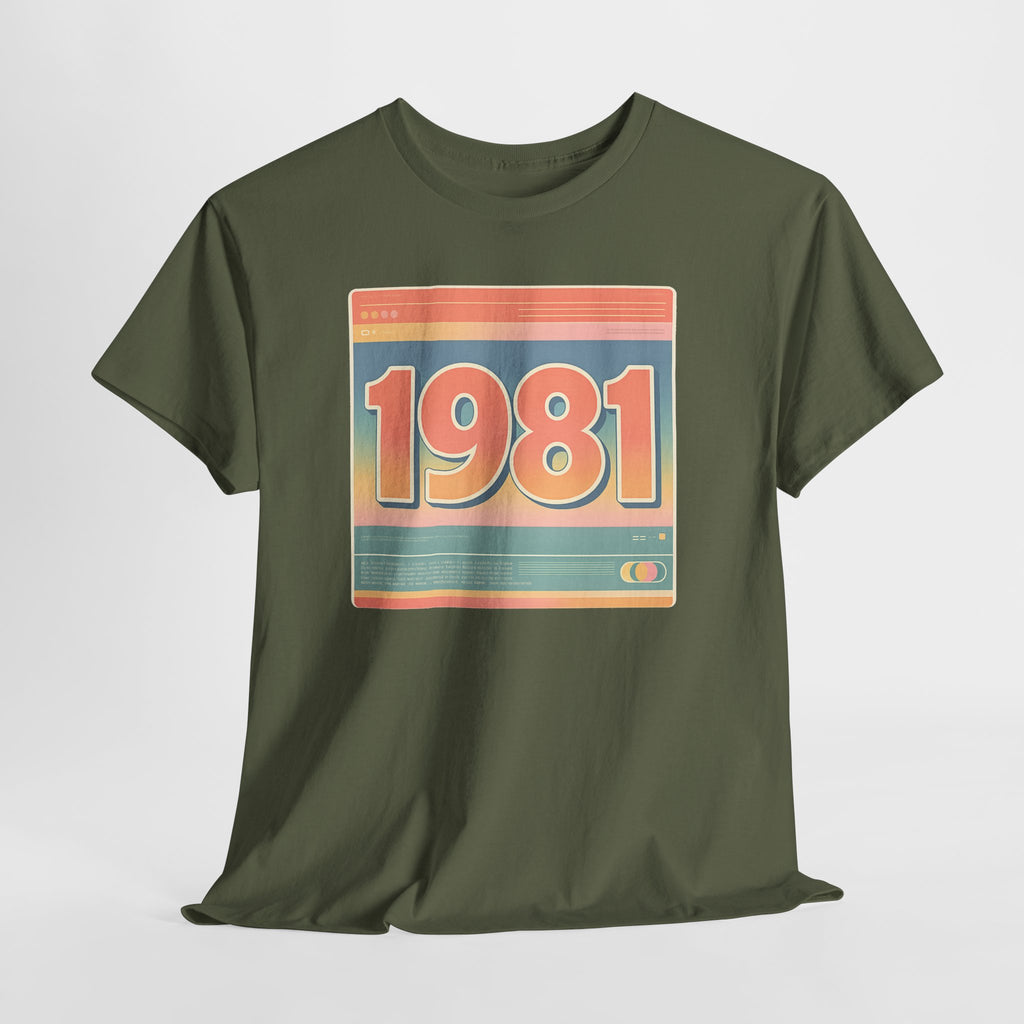 Vintage 1981 Retro Tee — 40th Birthday Gift Shirt