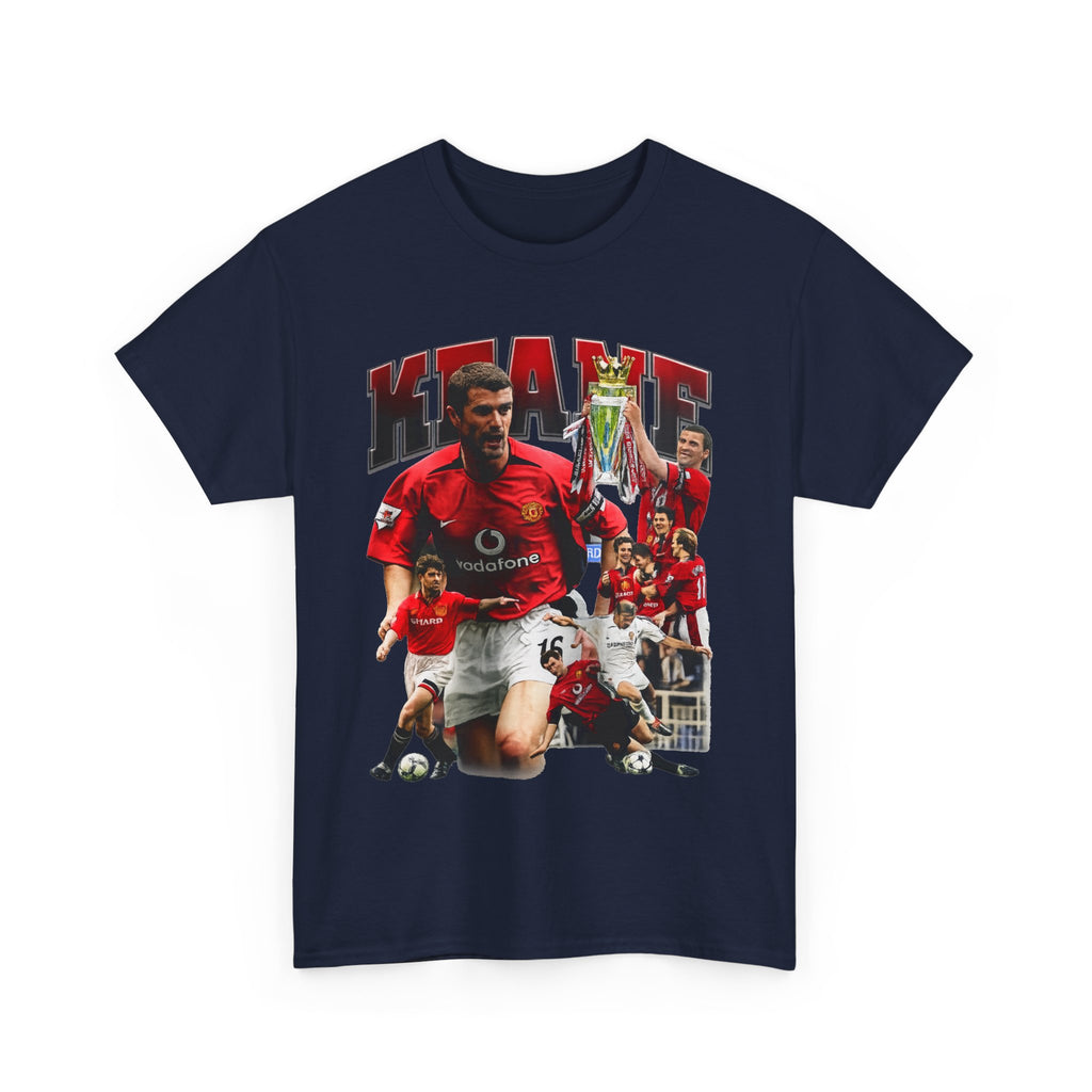 Roy Keane Football Legens Collage Tee — Retro Man United Tribute Shirt