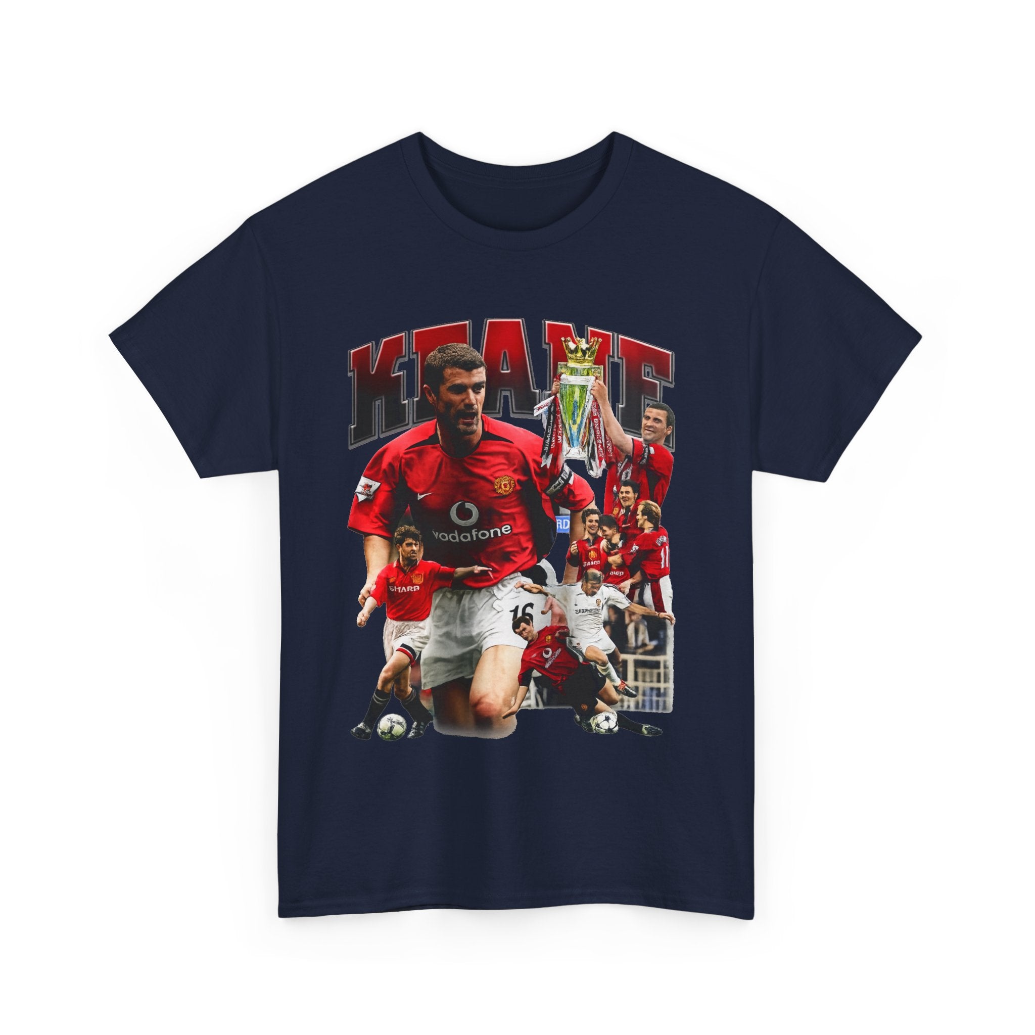 Roy Keane Football Legens Collage Tee — Retro Man United Tribute Shirt
