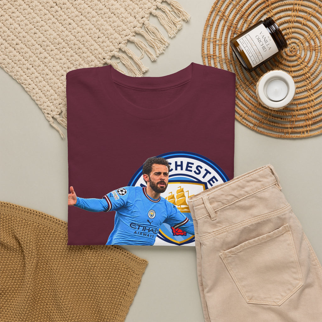 Bernardo Silva Manchester City Football Club Graphic Tee — Celebratory Player Design