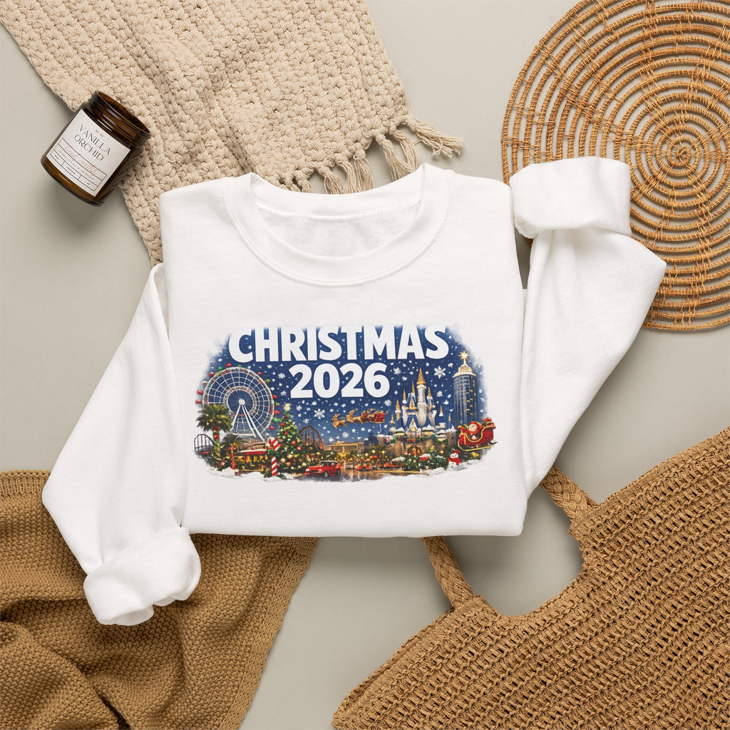 Christmas 2026 Holiday Sweatshirt – Festive Winter Cityscape Crewneck