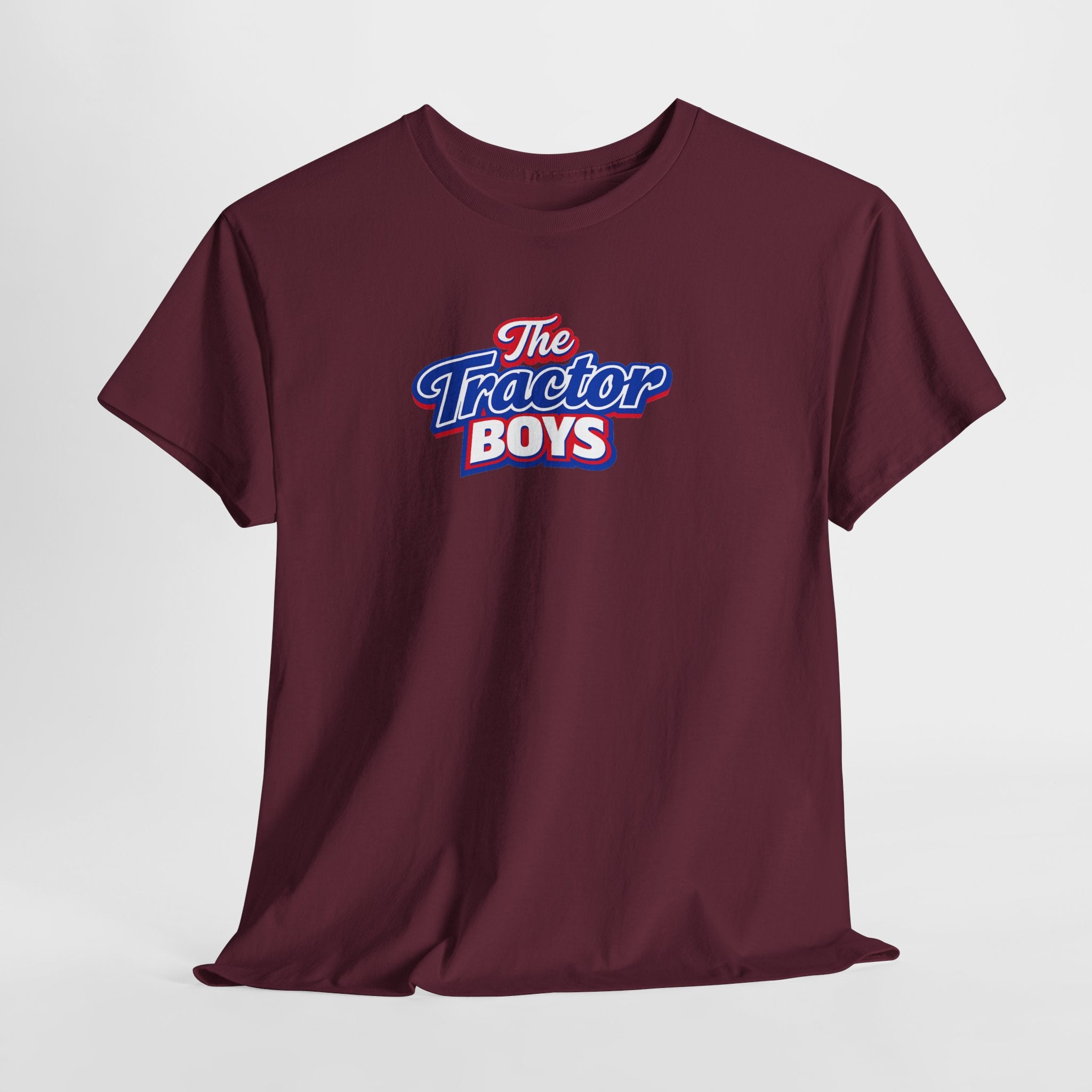 The Tractor Boys T-Shirt — Retro Blue & Red Logo Tee