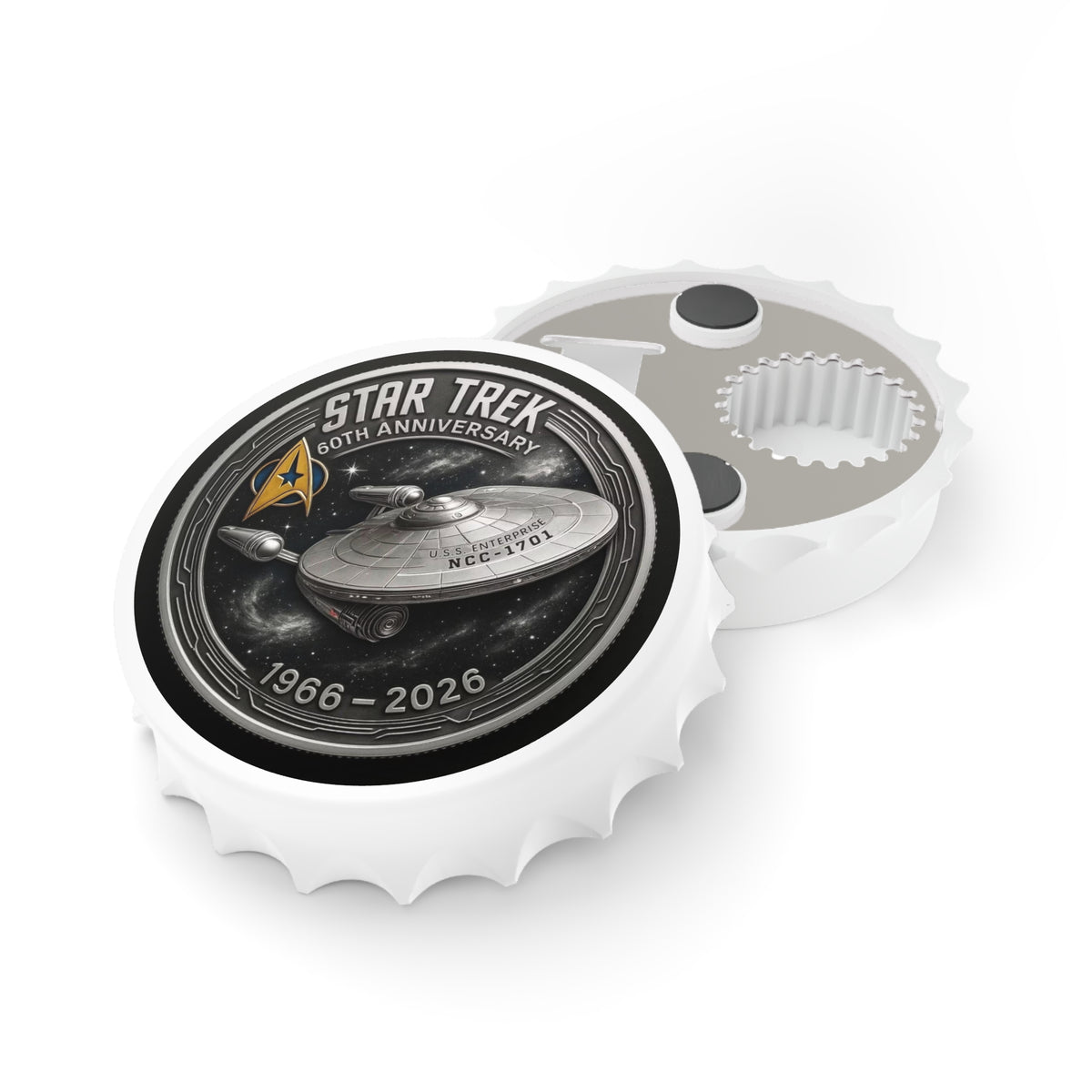 Star Trek 60th Anniversary USS Enterprise Bottle Opener – 1966–2026 Commemorative