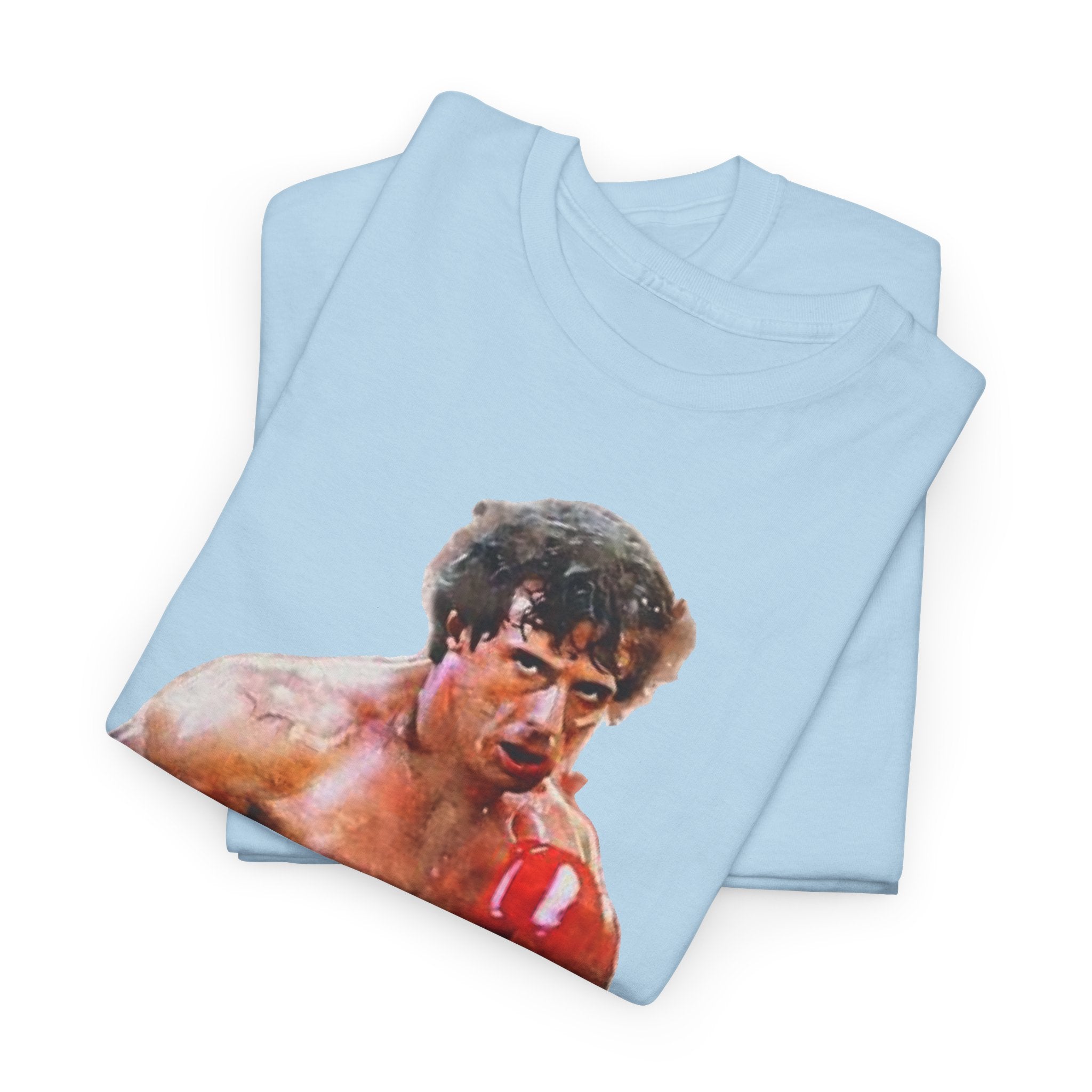 Boxer Rocky Painting T‑Shirt — Vintage American Flag Boxing Tee