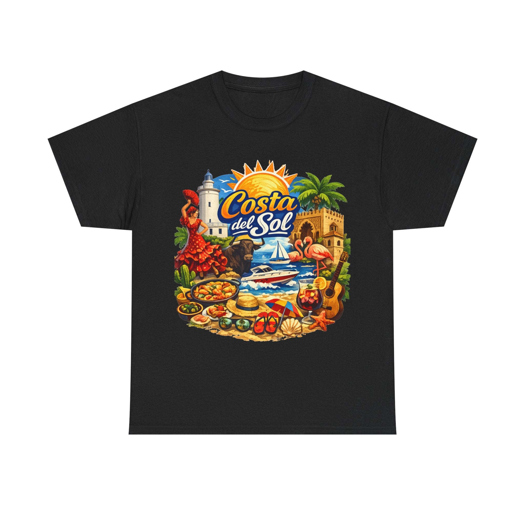 Costa del Sol Beach T-Shirt — Vintage Tropical Vacation Tee