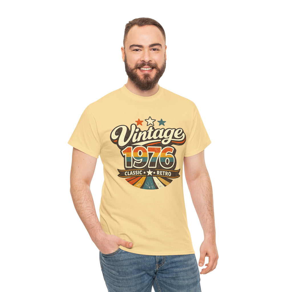 Vintage 1976 Retro Graphic Tee — Classic Birthday or Anniversary Gift