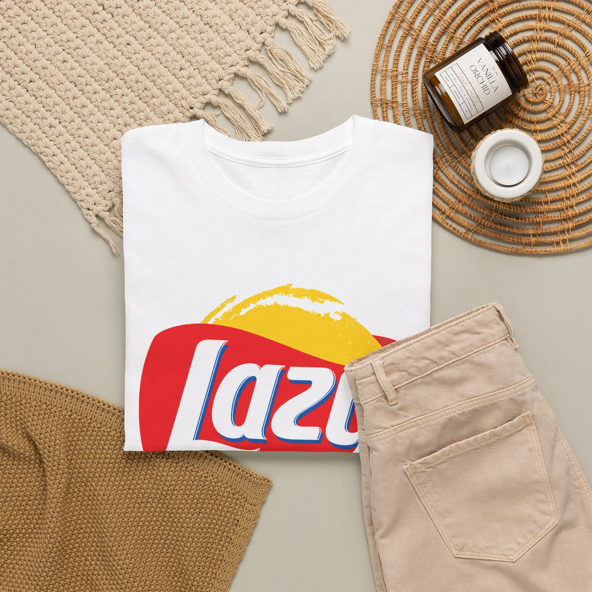 Lazy Logo T‑Shirt — Retro Snack-Inspired Graphic Tee