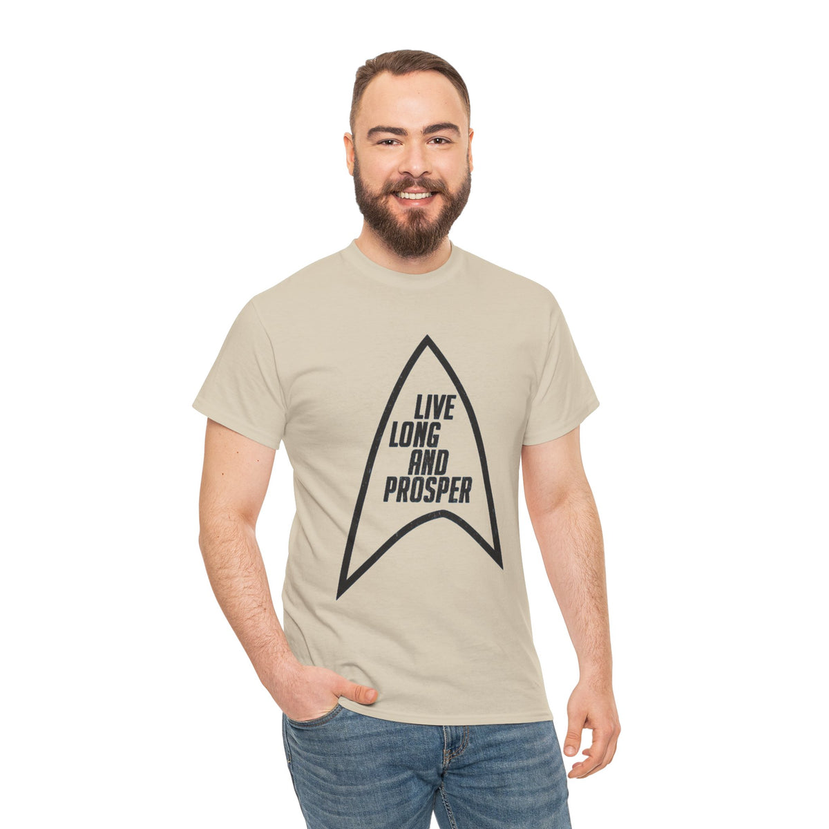 Live Long and Prosper T‑Shirt — Sci‑Fi Starfleet Insignia Tee