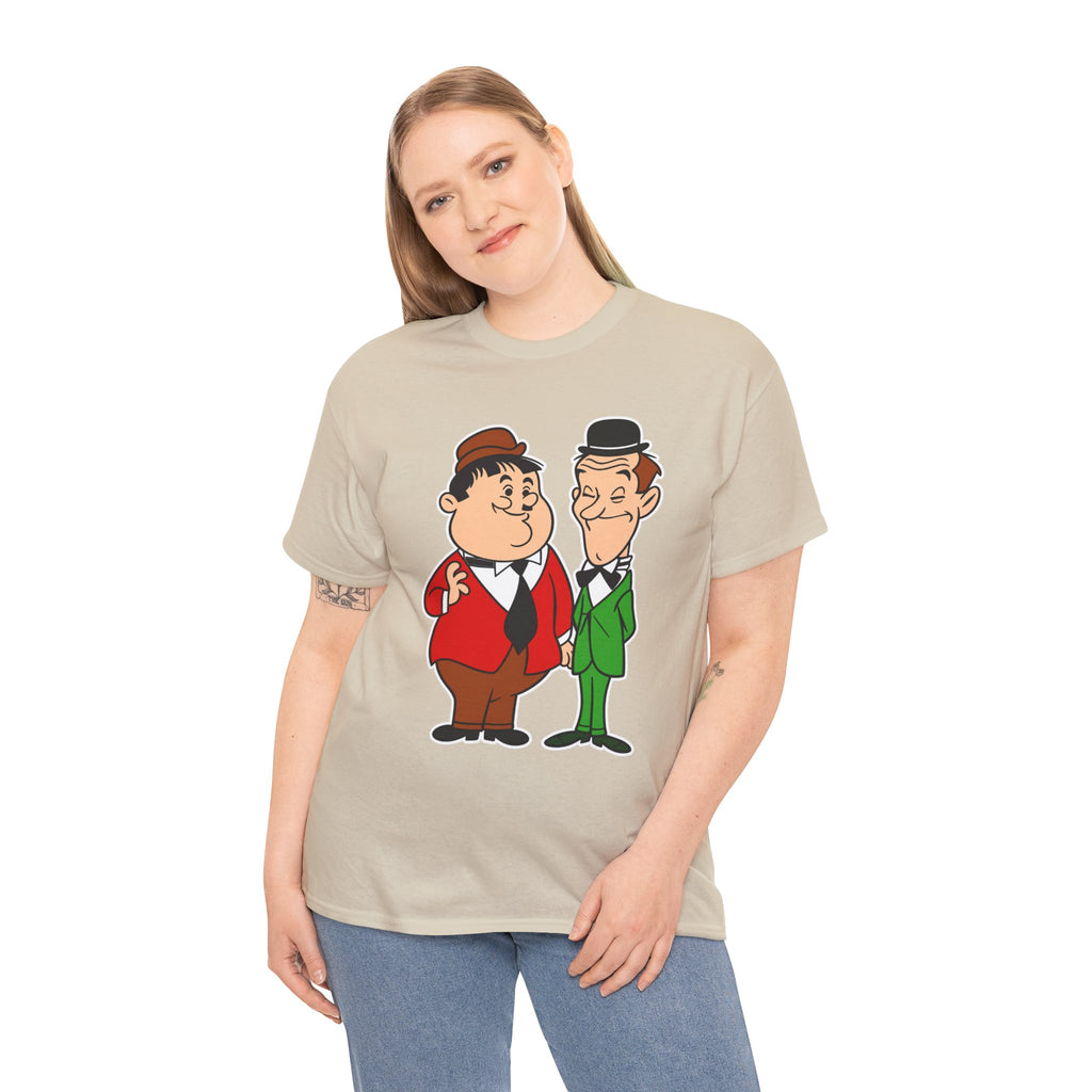 Comedy Duo Vintage Cartoon Cotton T-Shirt