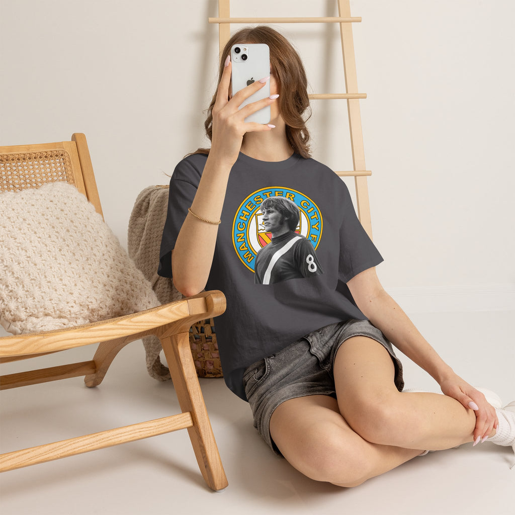 Colin Bell Manchester City Retro Player Portrait Cotton Tee