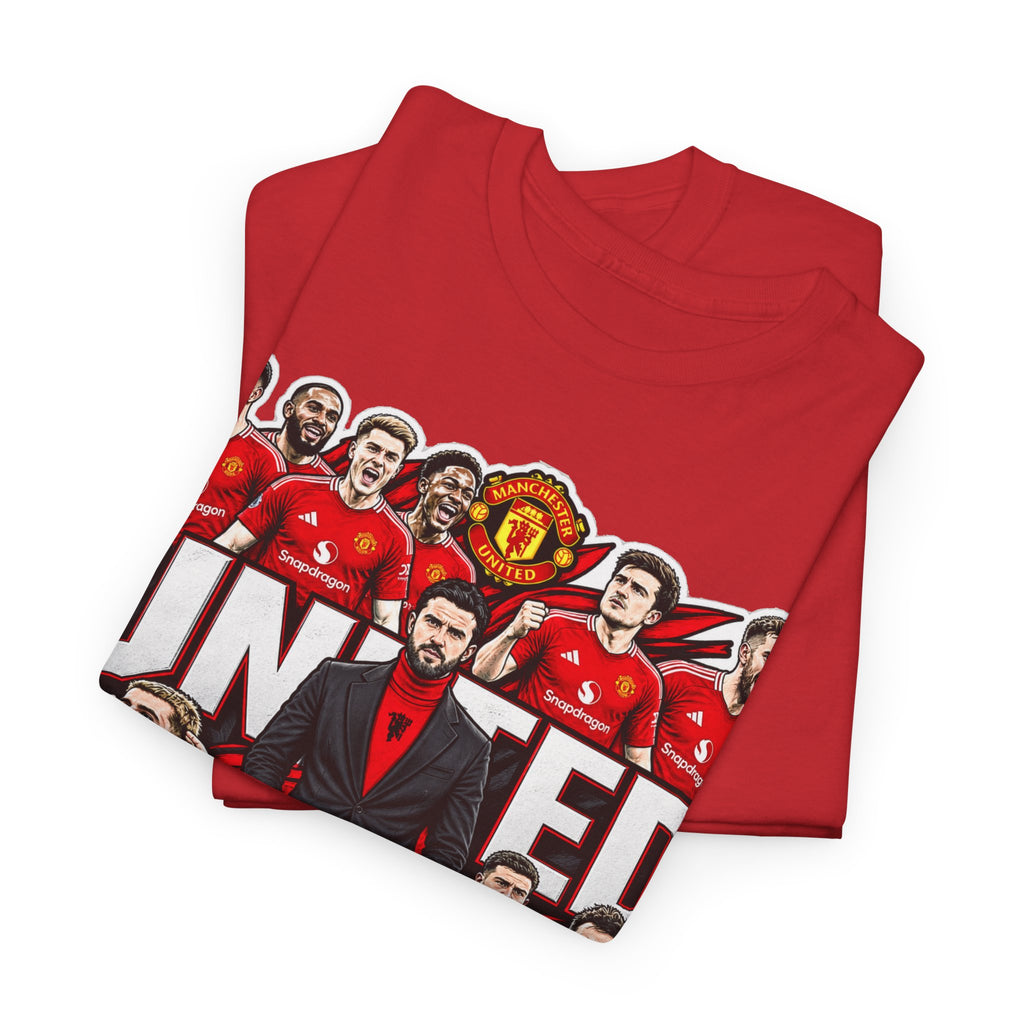 Manchester United Squad Graphic Tee — "UNITED" Football Fans T-Shirt