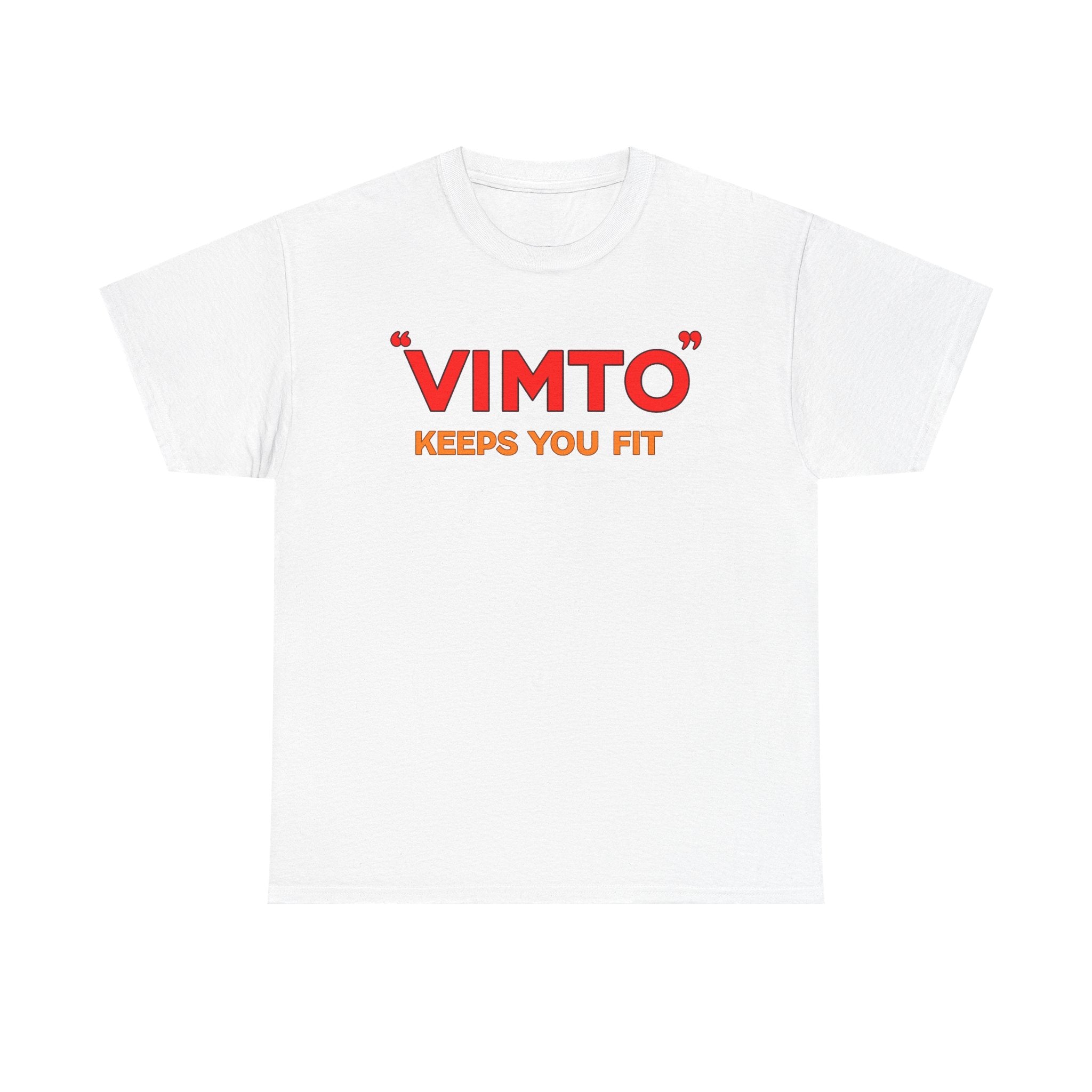 VIMTO "Keeps You Fit" Graphic Tee — Retro Beverage Logo T-Shirt