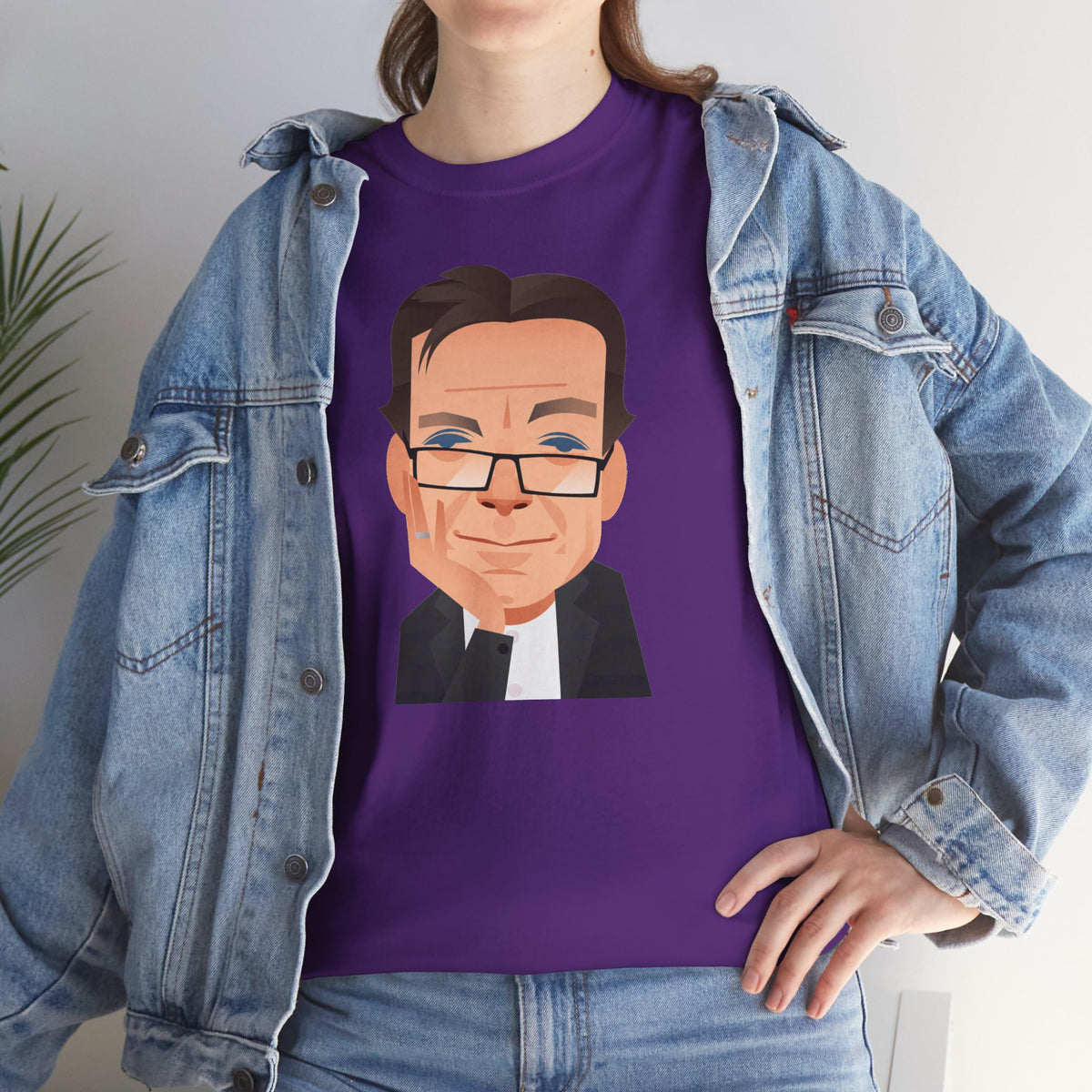 Tony Wilson Manchester Legend Caricature Gentleman Face Cotton T-Shirt