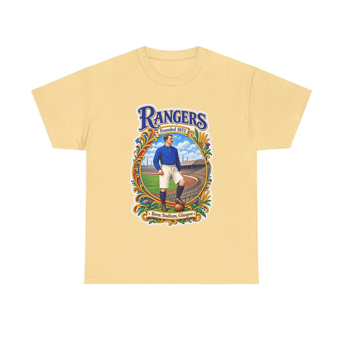 Rangers Retro Player Field Graphic Cotton T-Shirt