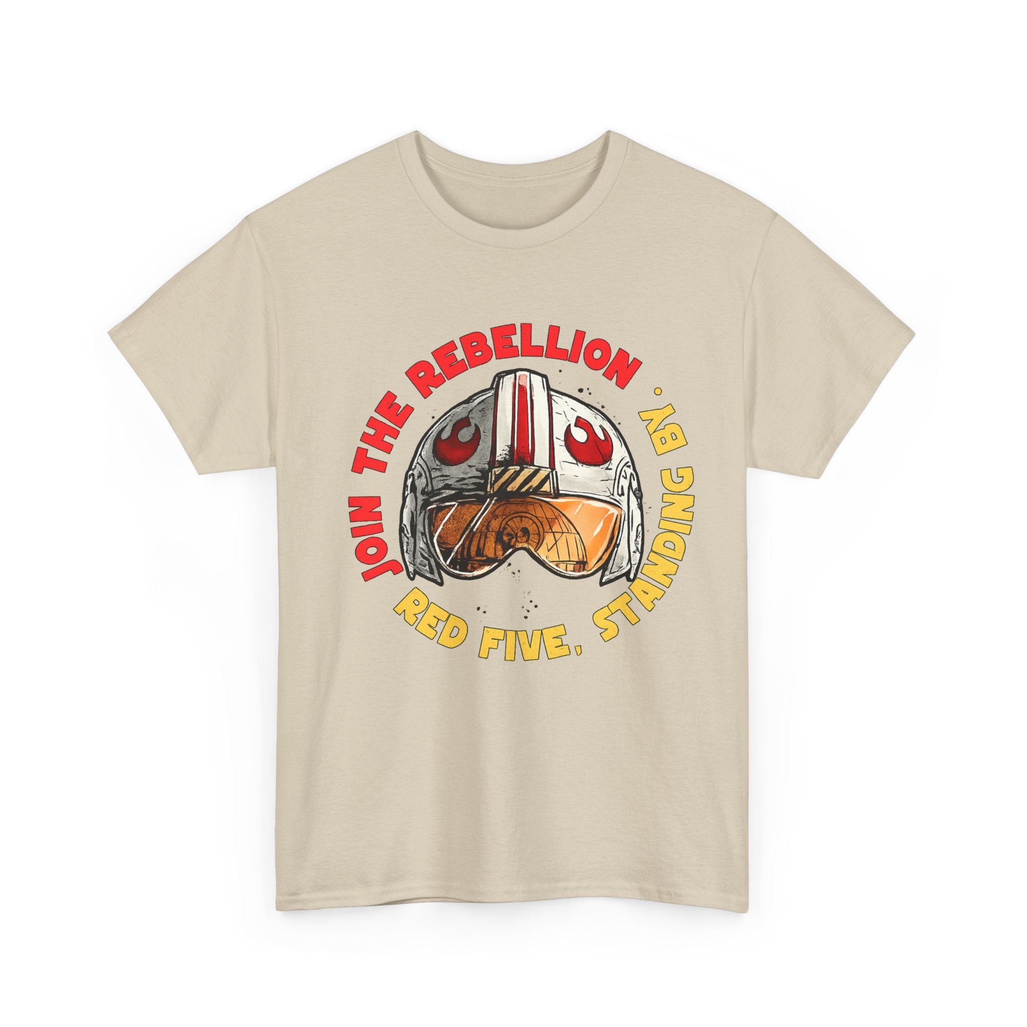 Rebel Pilot T-Shirt — "Join the Rebellion, Red Five" Vintage Helmet Design
