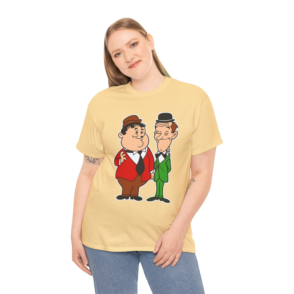 Comedy Duo Vintage Cartoon Cotton T-Shirt