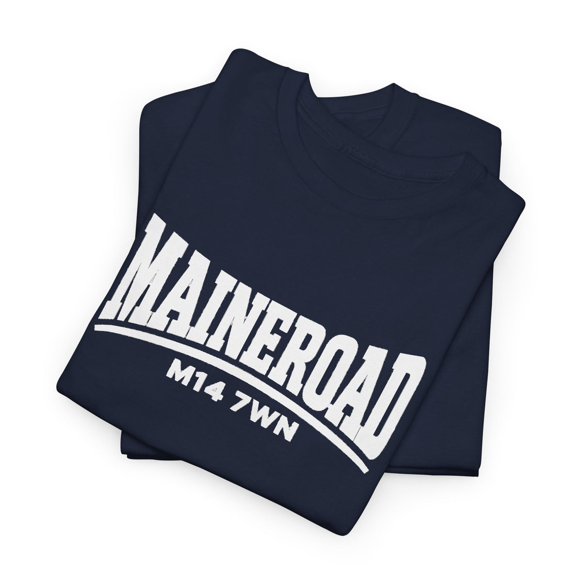 Maine Road Manchester City Cotton T-Shirt — M14 7WN Maine Graphic T-Shirt