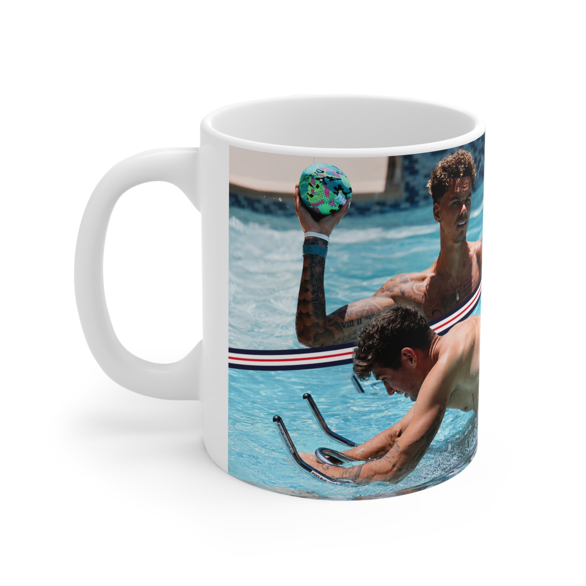 England Photo Pool Party Coffee Mug — Ceramic 11oz & 15oz