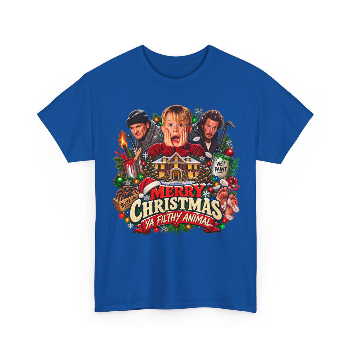 #Christmas Tee - "Merry Christmas Ya Filthy Animal" Home Alone Movie Holiday Shirt