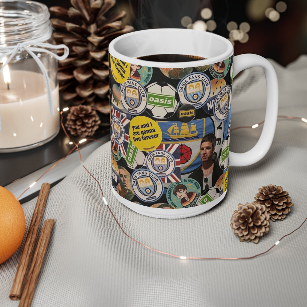 Oasis Fans Rock 'N' Roll Ceramic Coffee Mug — 11oz & 15oz