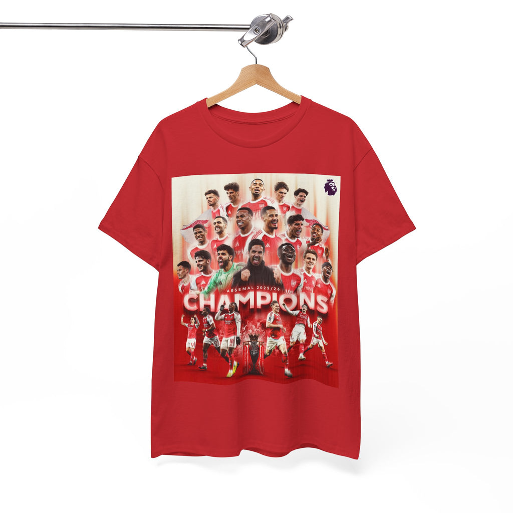 Arsenal 25/26 Premier League Champions Team Photo T-Shirt