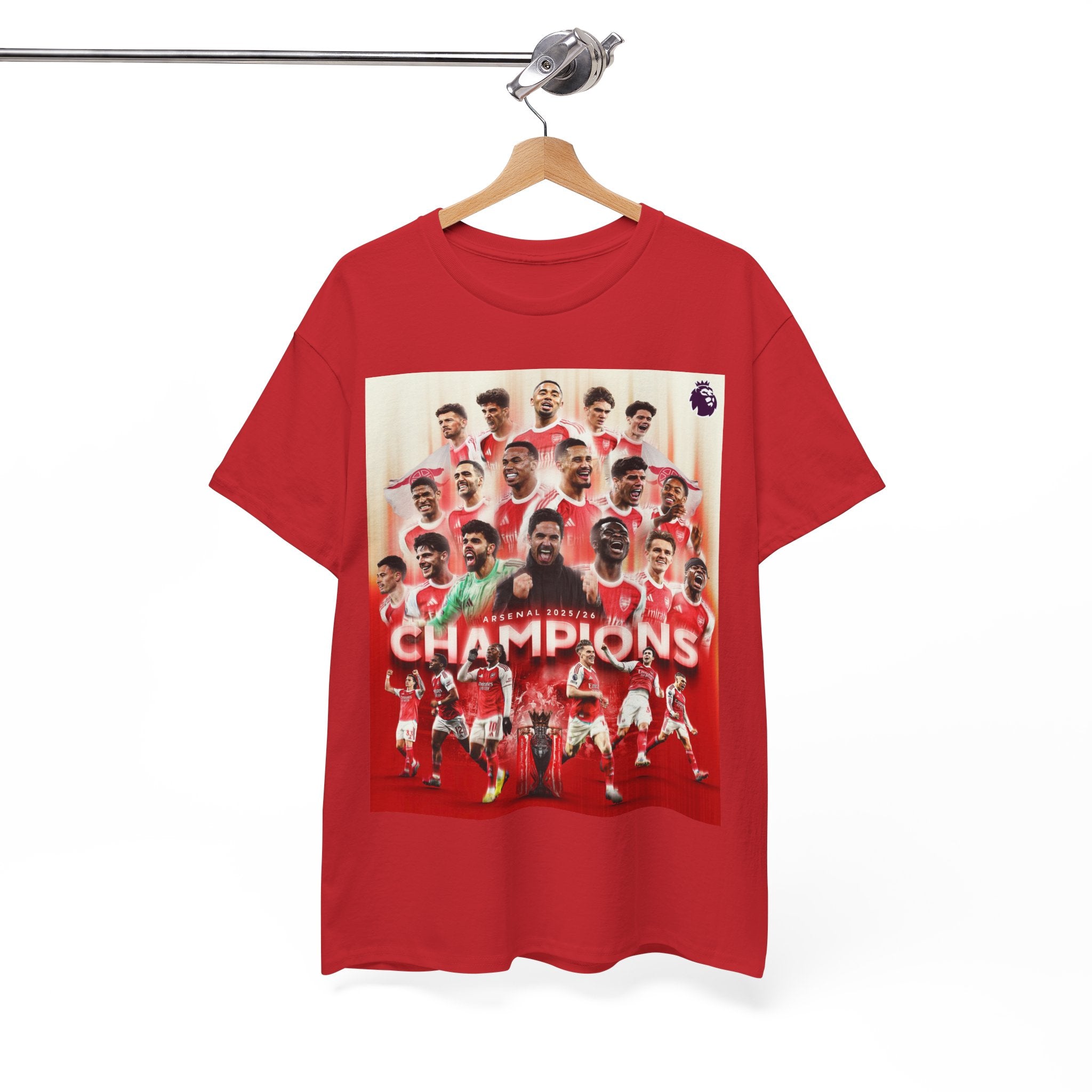Arsenal 25/26 Premier League Champions Team Photo T-Shirt