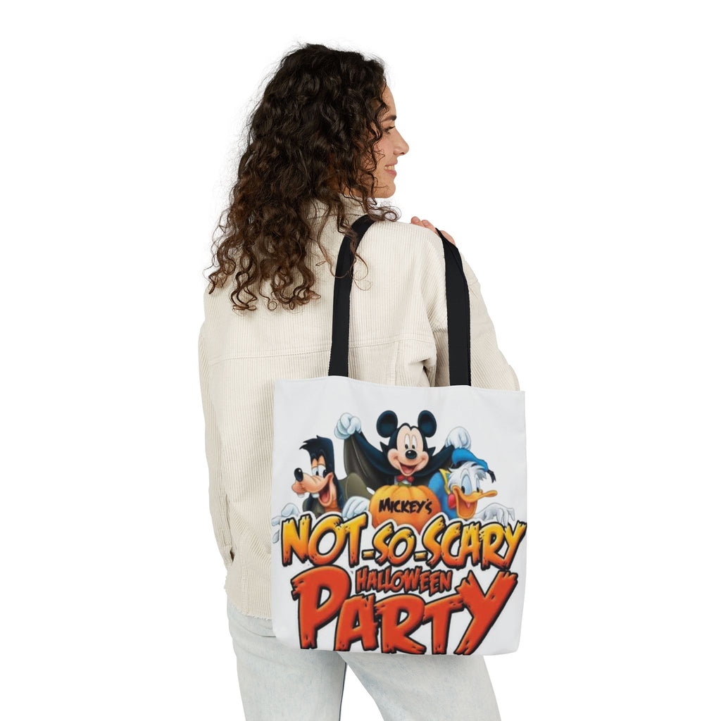 Halloween Party Canvas Tote Bag — "Not-So-Scary Halloween Party" Graphic