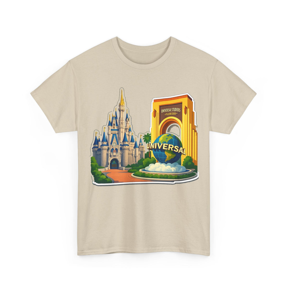 Disney & Universal Orlando Theme Park Travel Souvenir Cotton T-Shirt