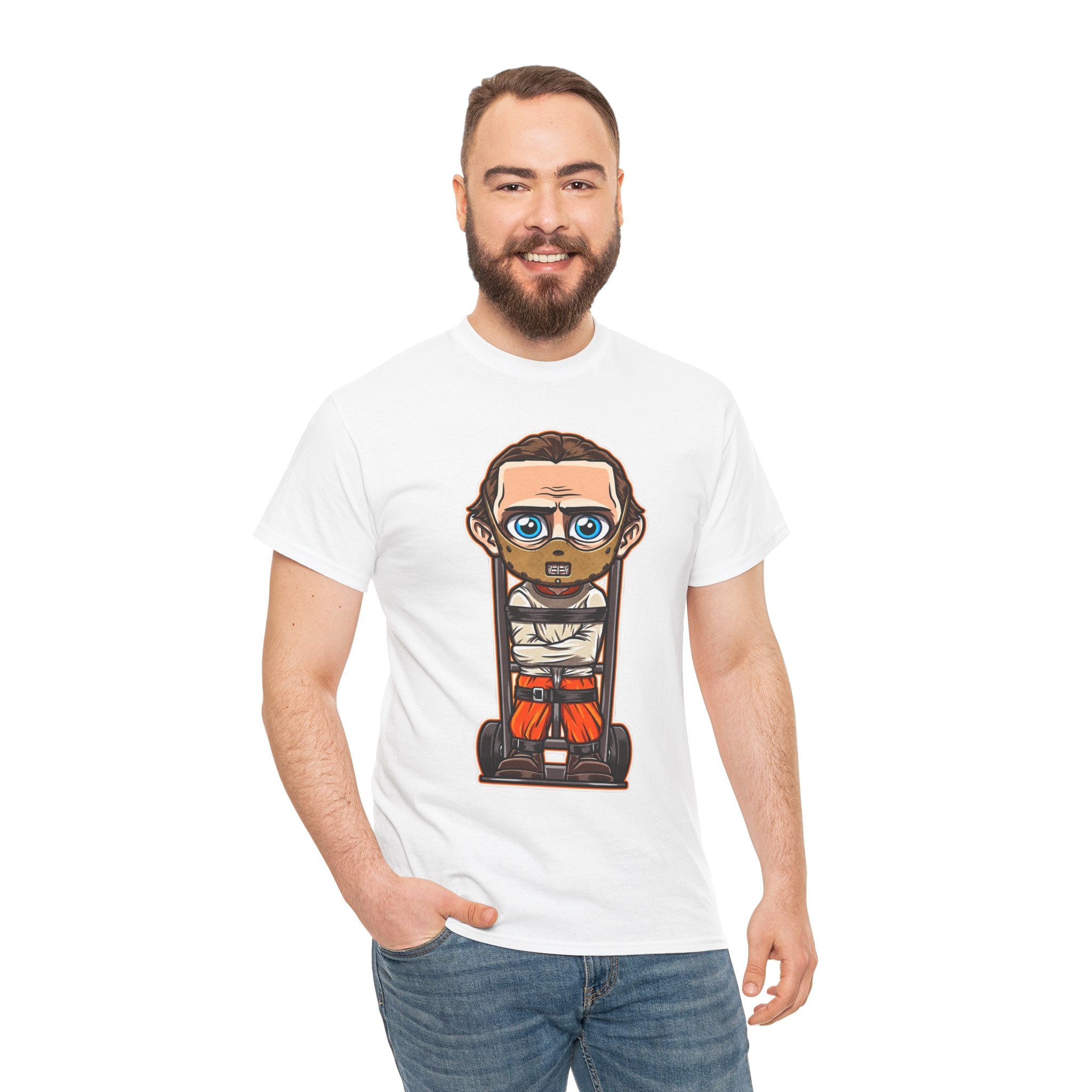 Chibi Prisoner Character Tee — Cute Cartoon Inmate Graphic T-Shirt