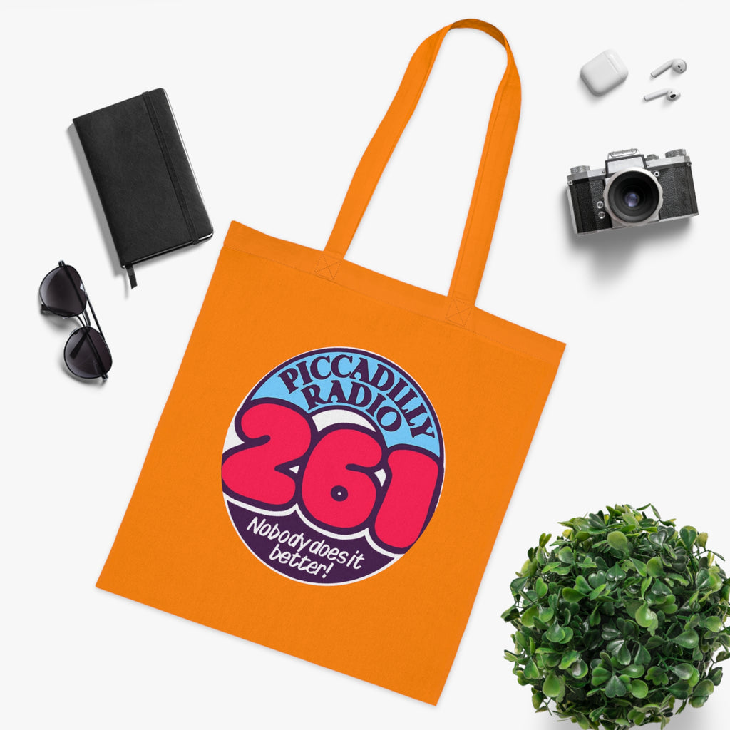 Piccadilly Radio 261 Retro Logo Tote Bag – 'Nobody Does It Better' Cotton Shopper