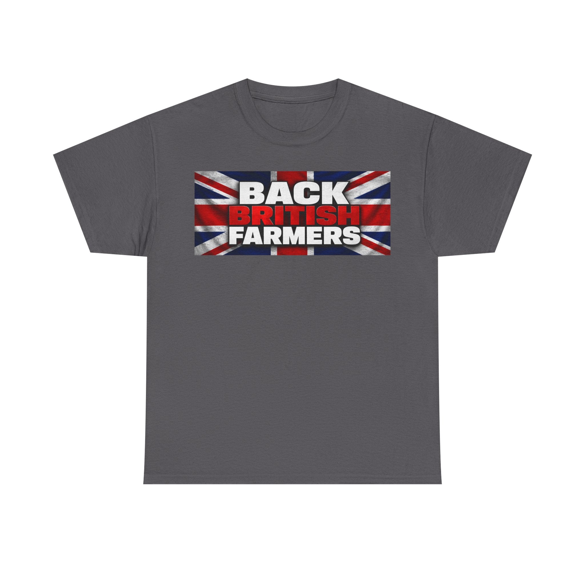 Back British Farmers T-Shirt — Union Jack Support Tee for UK Farmers